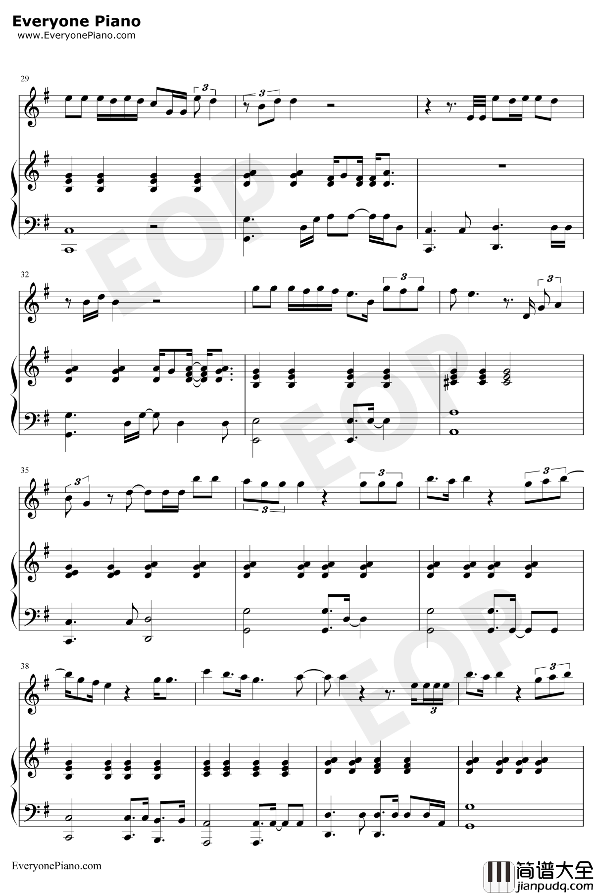 给你的歌钢琴谱_邓紫棋_催泪情歌