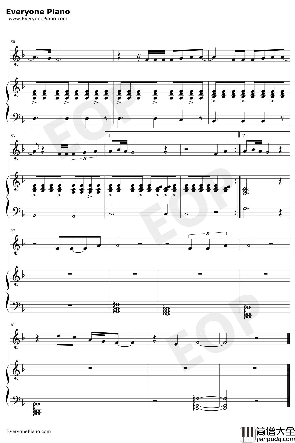 Is_That_Alright钢琴谱_LadyGaga_一个明星的诞生OST