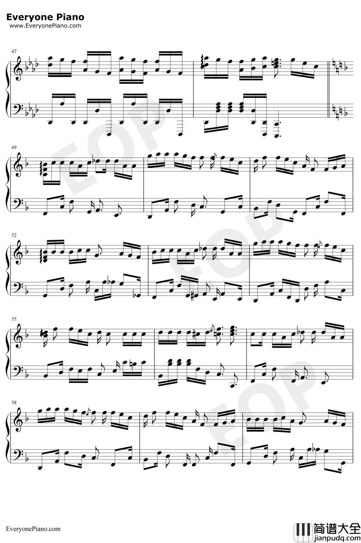 偶像钢琴谱_金玟岐