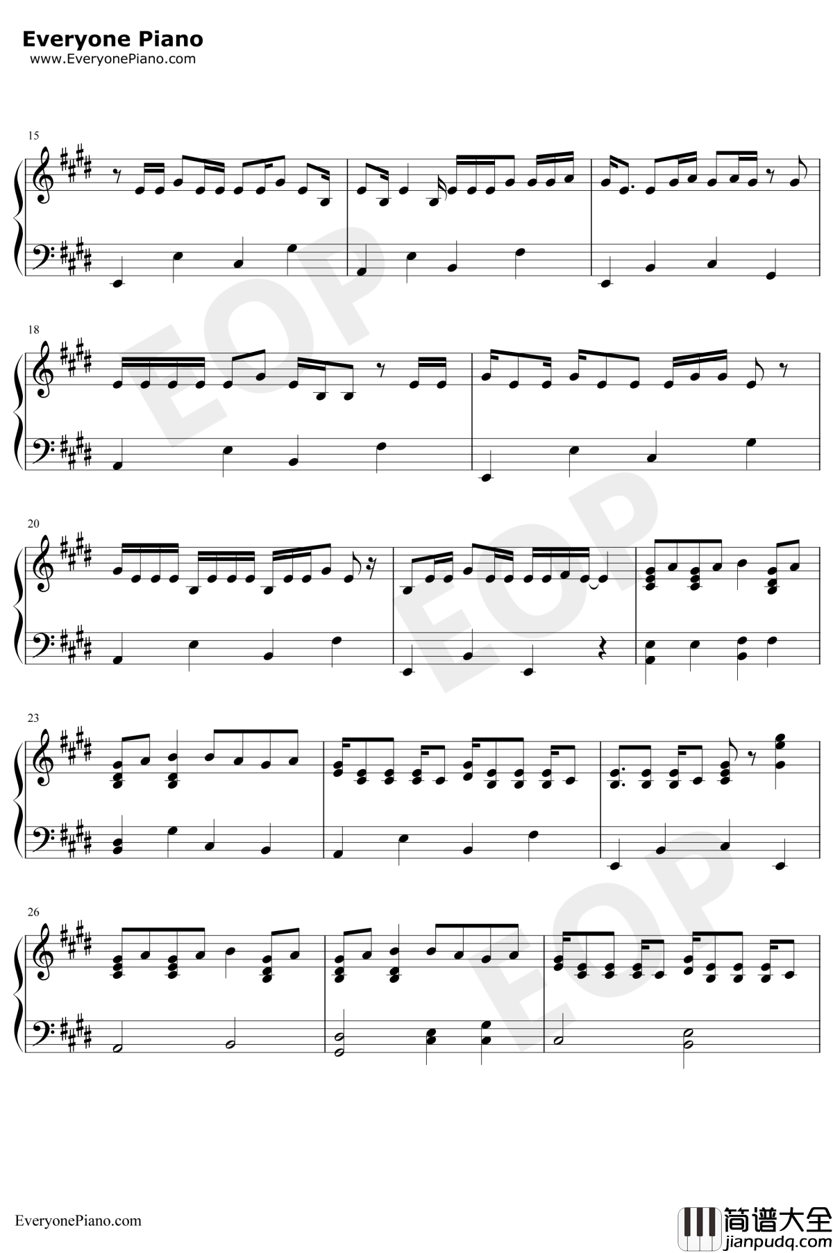 恋爱サーキュレーション钢琴谱_千石抚子/花泽香菜_化物语OP