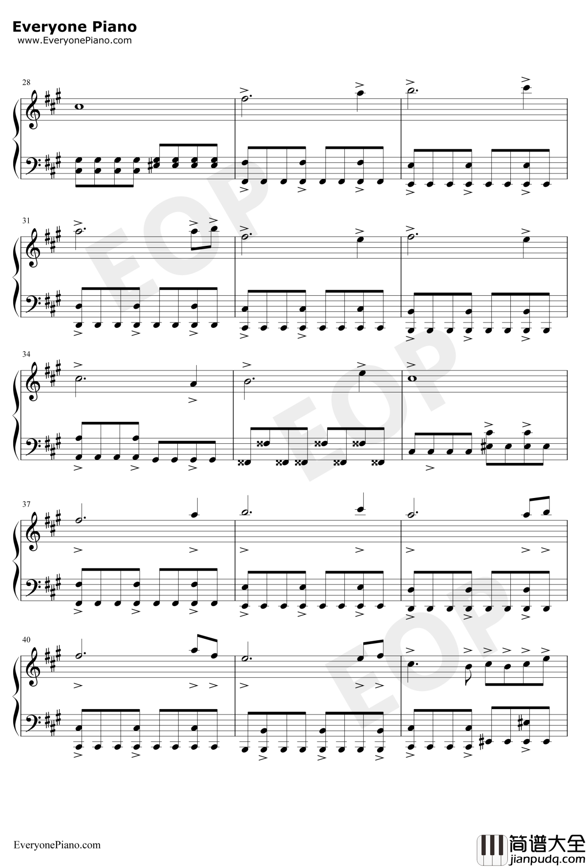 清心普善咒钢琴谱_胡伟立_笑傲江湖琴箫合奏