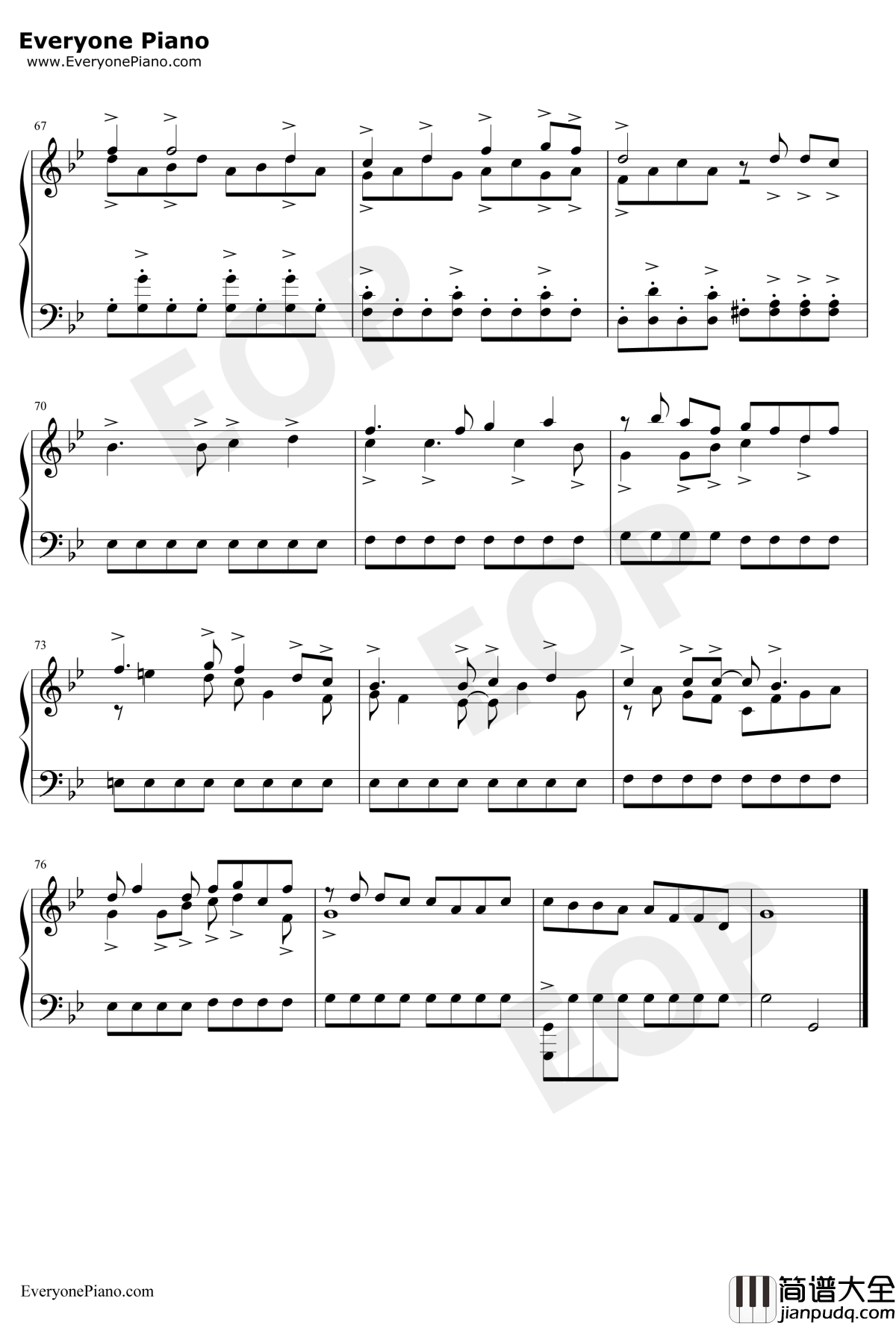 清心普善咒钢琴谱_胡伟立_笑傲江湖琴箫合奏