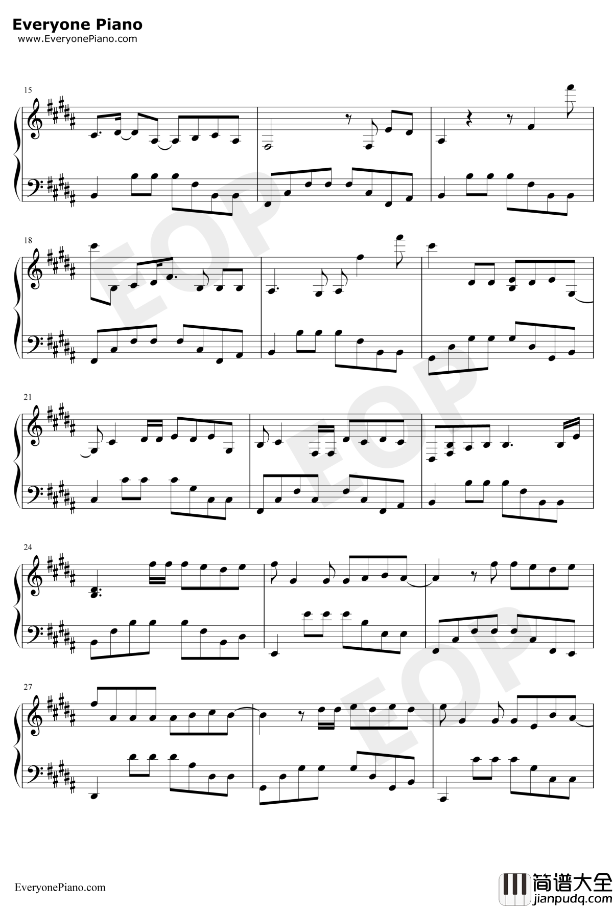 演员钢琴谱_薛之谦_金龙鱼原声版