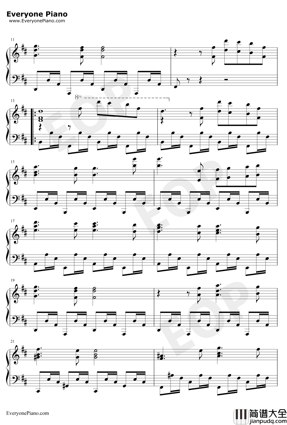 El_Bimbo钢琴谱_PaulMauriat