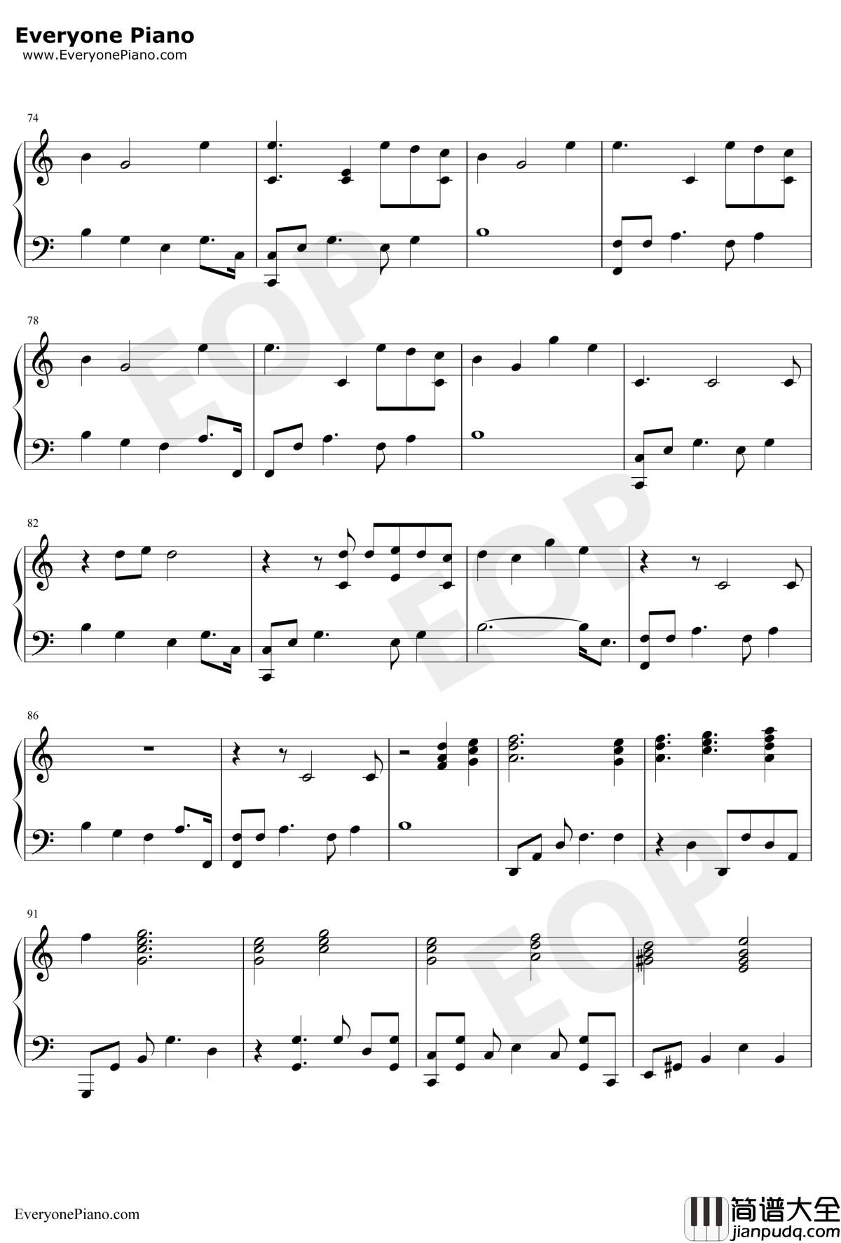 Come_Out_and_Play钢琴谱_BillieEilish