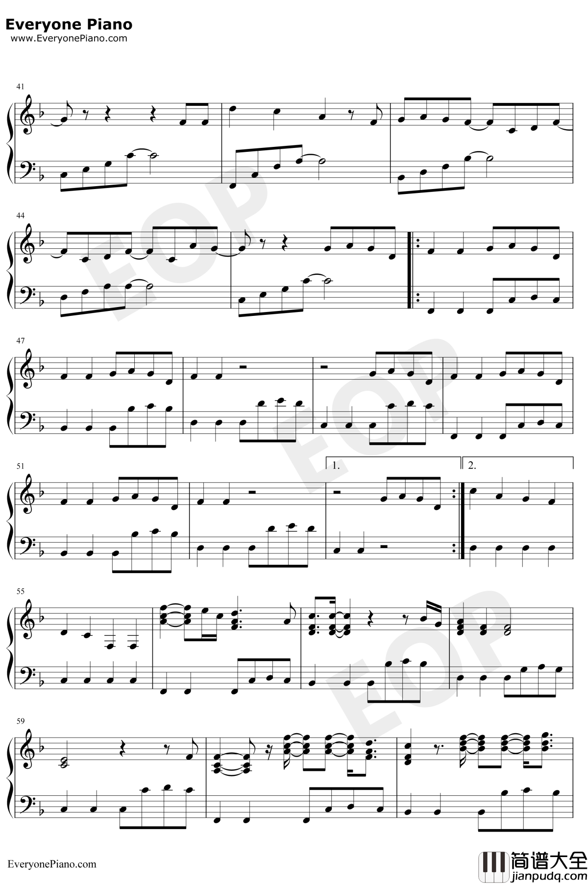 Shotgun钢琴谱_GeorgeEzra_GeorgeEzra