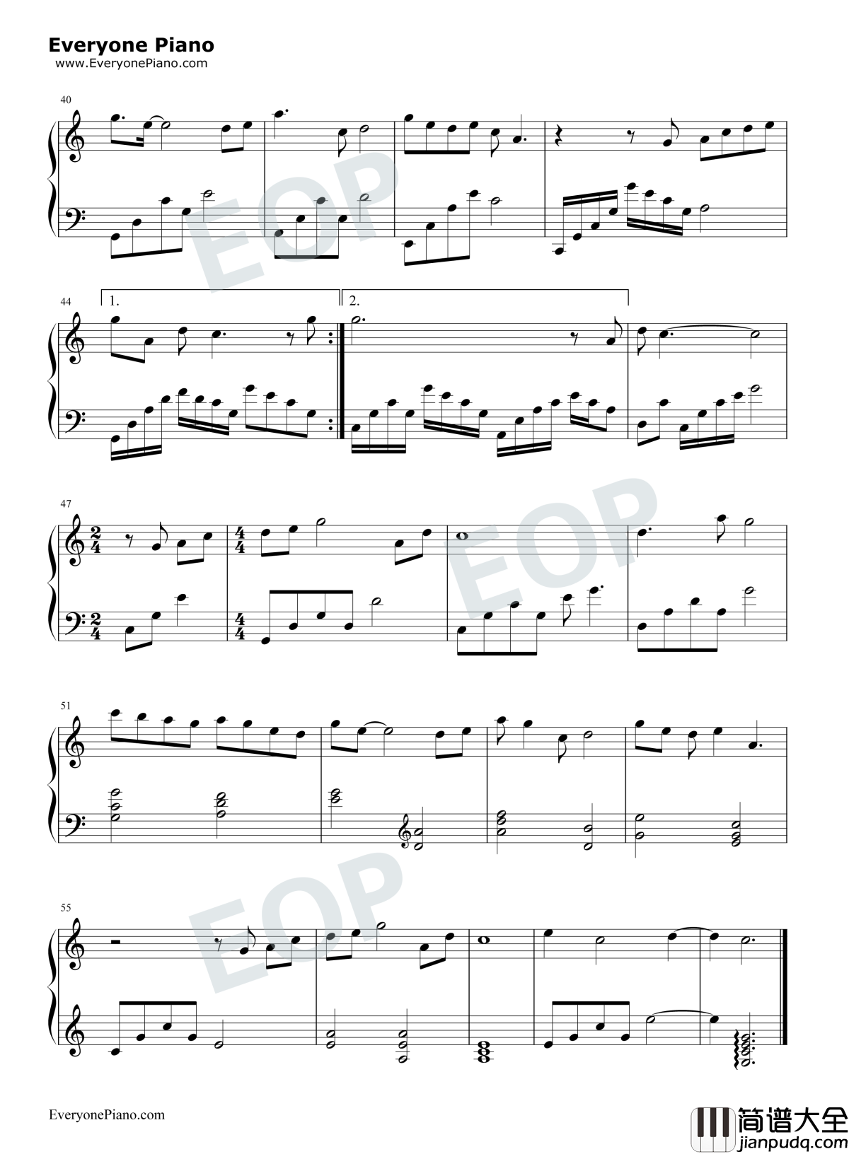 雪落下的声音钢琴谱_陆虎_延禧攻略片尾曲