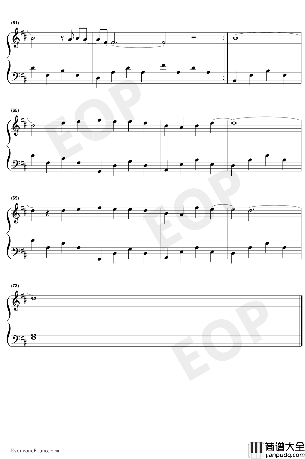 生僻字钢琴谱_陈柯宇_简单版_抖音热歌