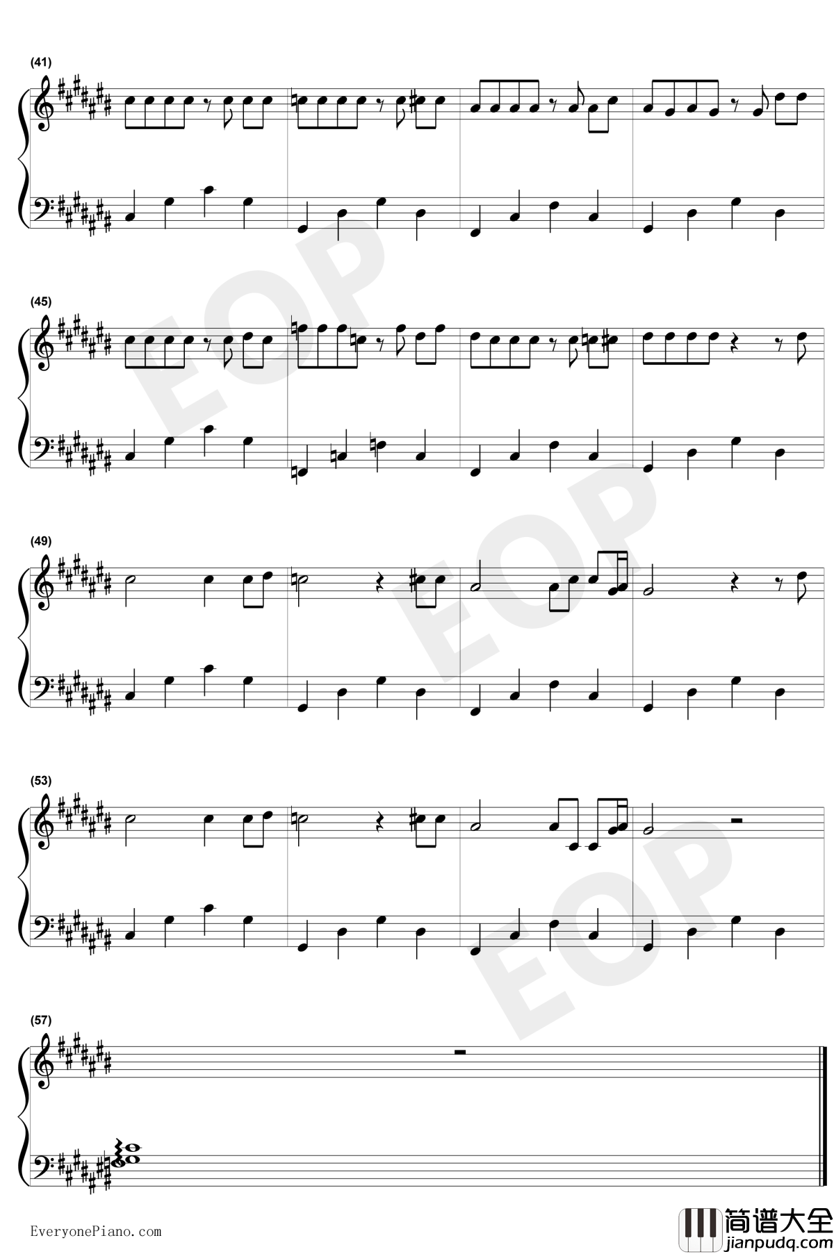 离开我你快乐吗钢琴谱_虎二_离开我你有没有得到想要的快乐_抖音