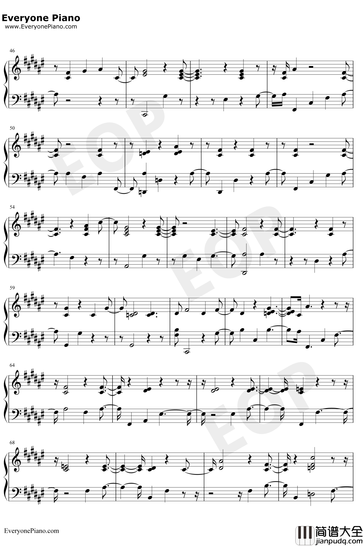 Love_You_Anymore钢琴谱_MichaelBuble_MichaelBuble