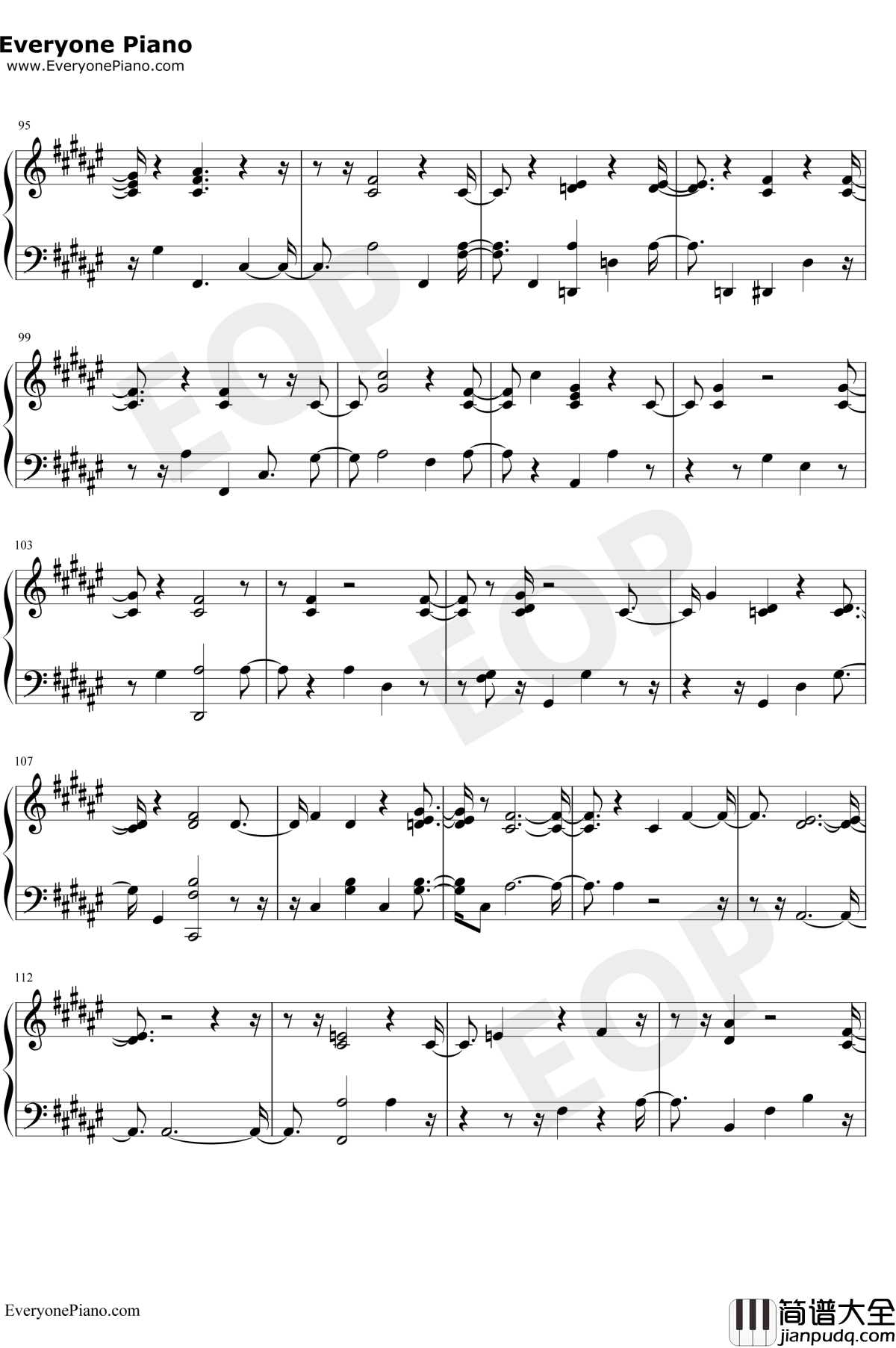 Love_You_Anymore钢琴谱_MichaelBuble_MichaelBuble