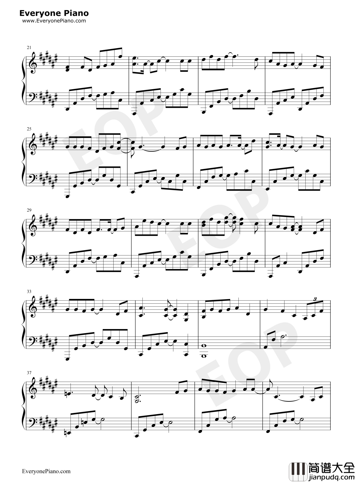 原来占据你内心的人不是我钢琴谱_贺一航_抖音神曲