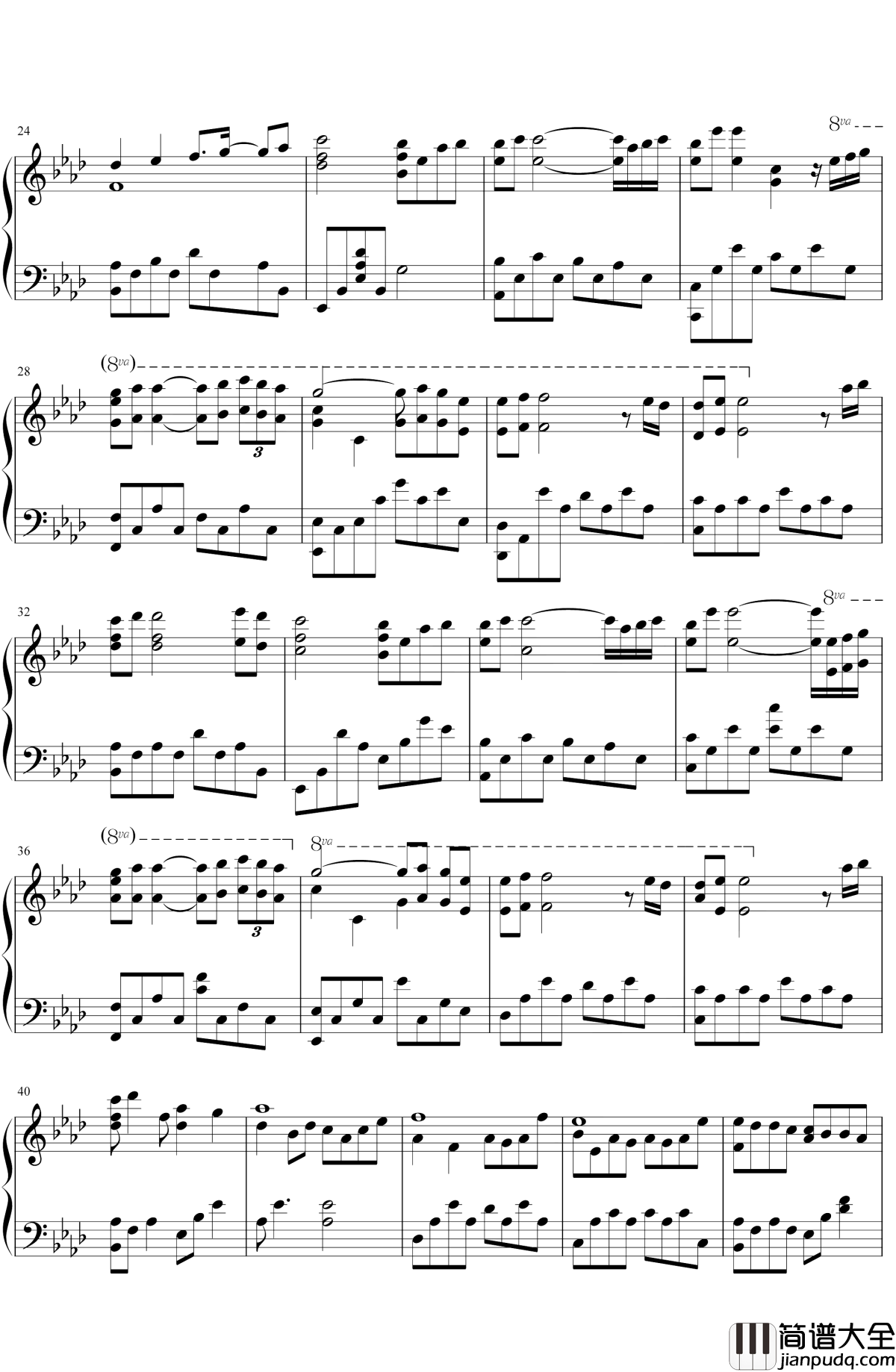 kiss_the_rain钢琴谱_李闰珉_雨的印记