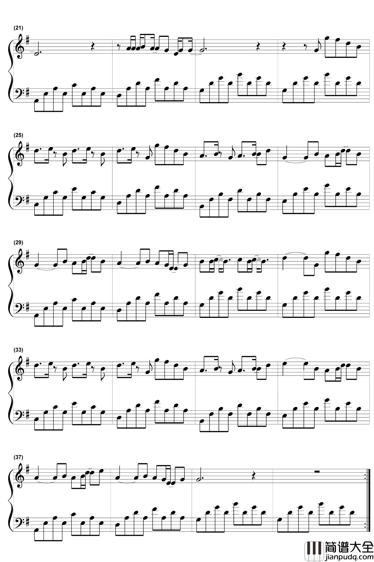 天亮以前说再见钢琴谱_何野_再见我的旧时光