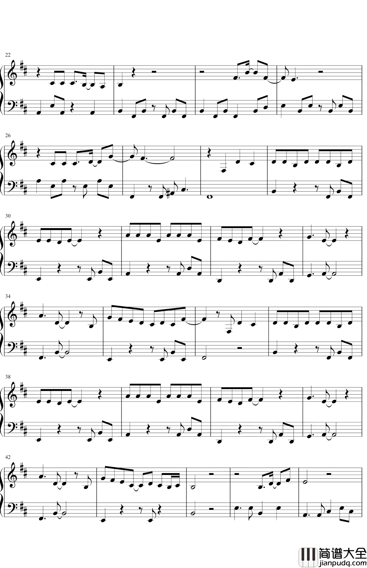 _如果寂寞了钢琴谱_郑晓填_冲动是魔鬼