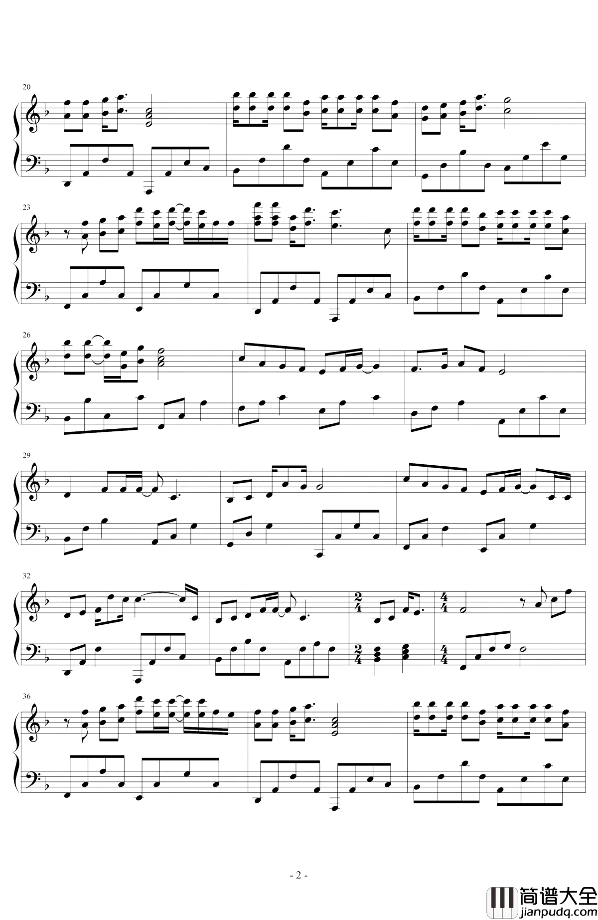 只只钢琴谱_孟凡明_一半春夏一半秋冬