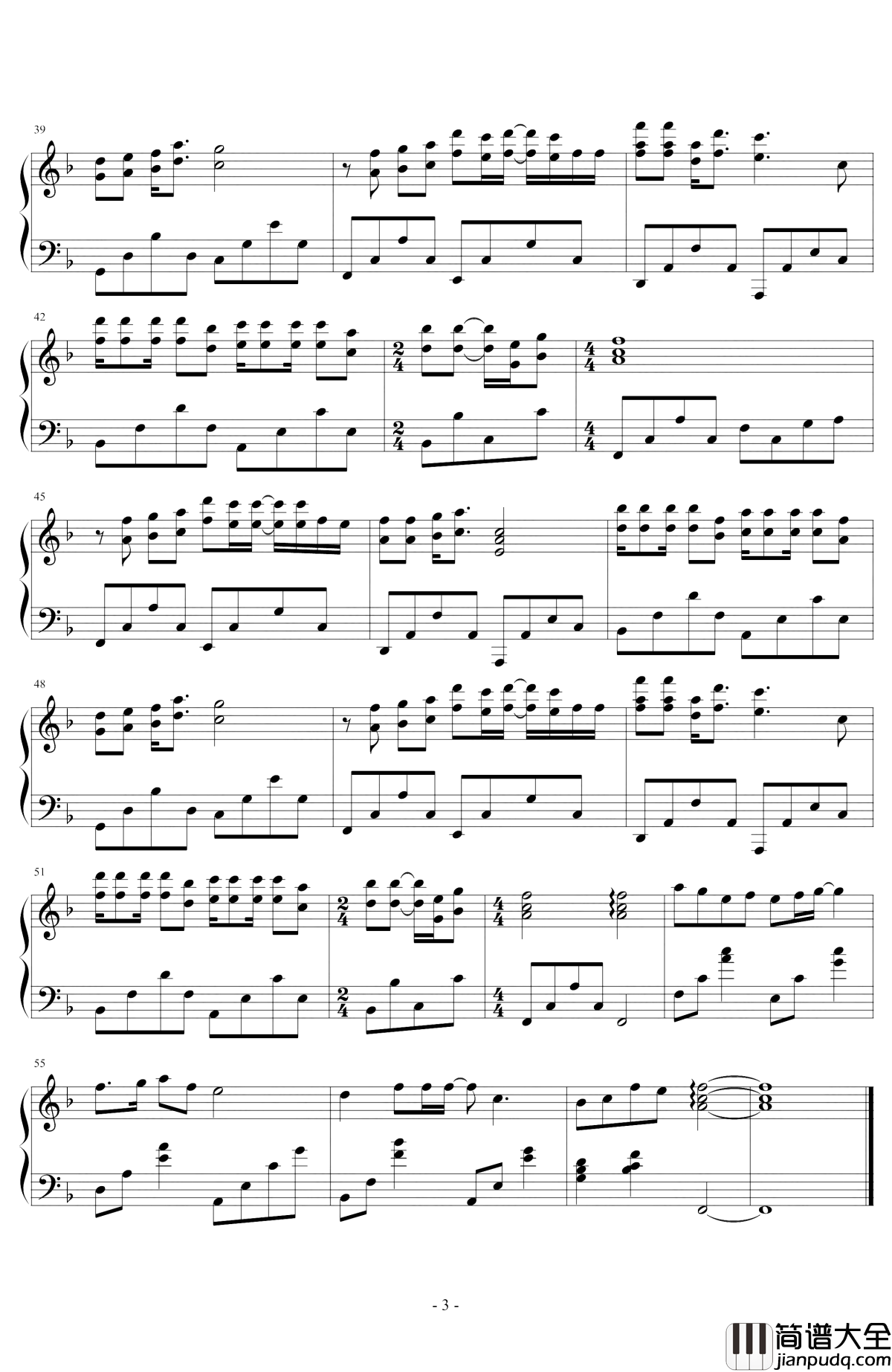 只只钢琴谱_孟凡明_一半春夏一半秋冬