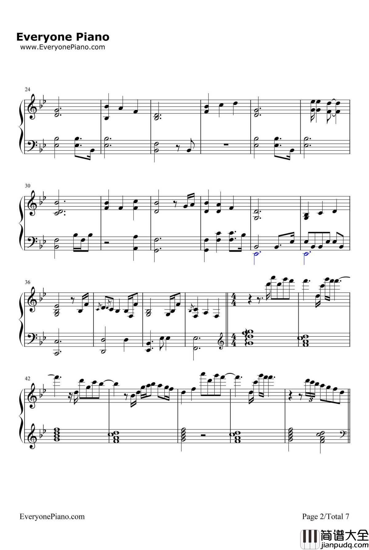 Our_Love钢琴谱_BrianCulbertson_爱情公寓2片尾曲