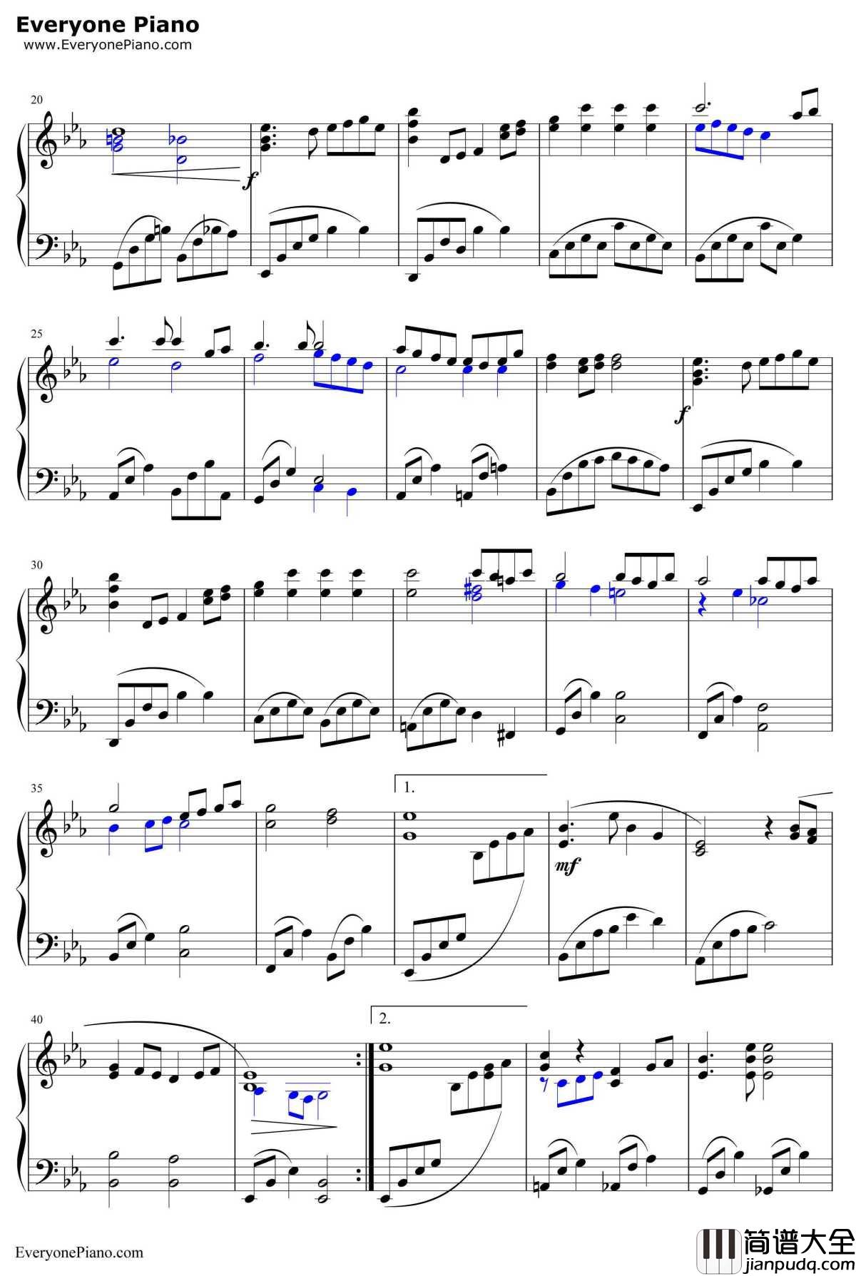 樱花书签钢琴谱_AKB48_桜の栞