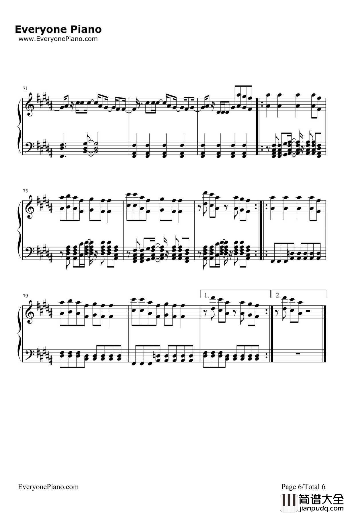 Don't_Want_You_Back钢琴谱_Bakermat