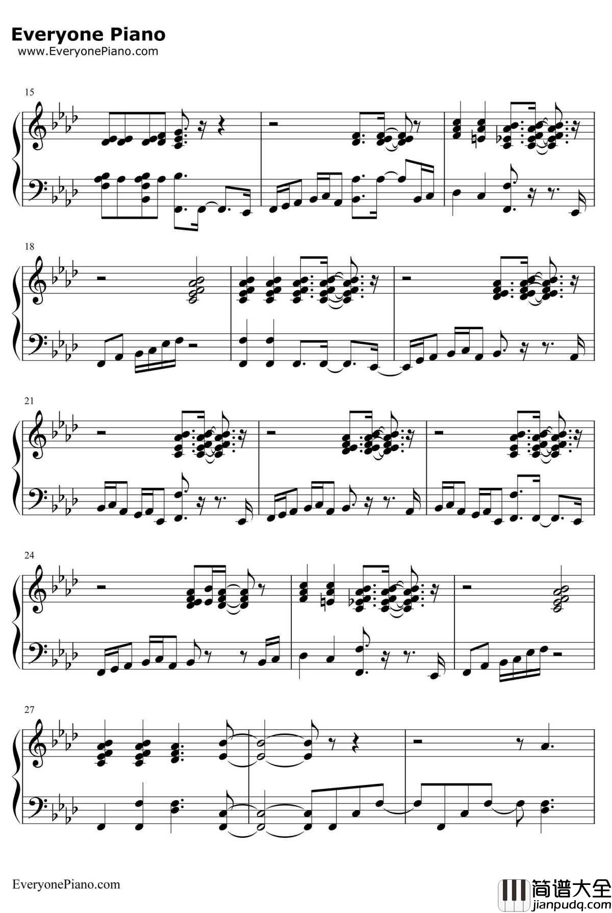 24K_Magic钢琴谱_BrunoMars