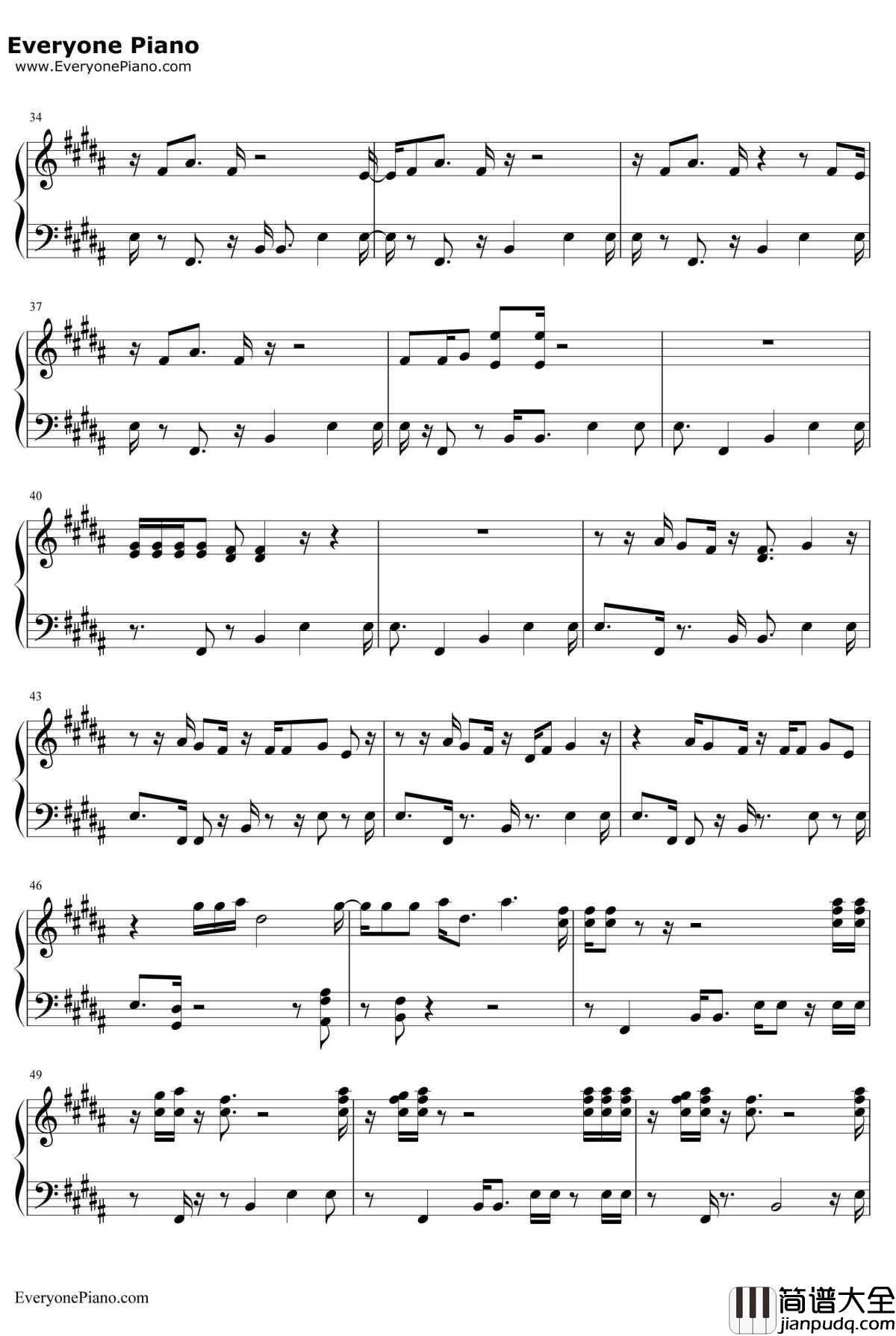 Yellow_Light钢琴谱_PharrellWilliams_神偷奶爸3OST