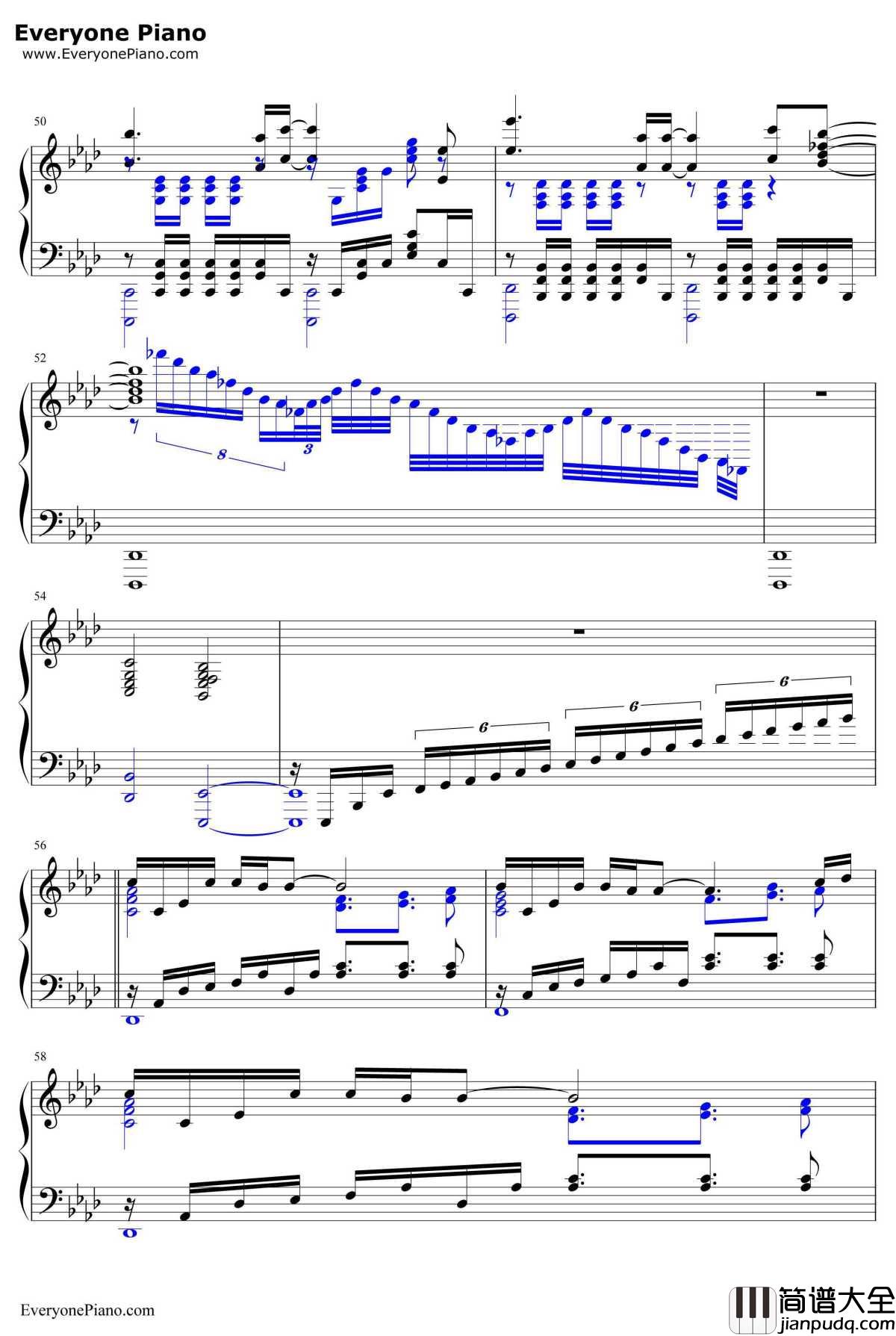 Stay_Alive钢琴谱_爱蜜莉雅(CV:高桥李依)_Re从零开始的异世界生活ED2
