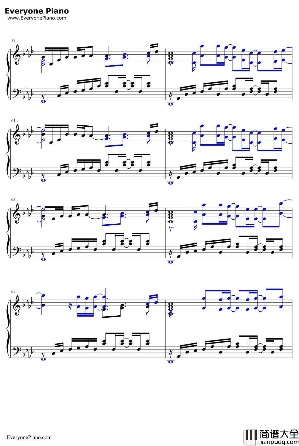 Stay_Alive钢琴谱_爱蜜莉雅(CV:高桥李依)_Re从零开始的异世界生活ED2