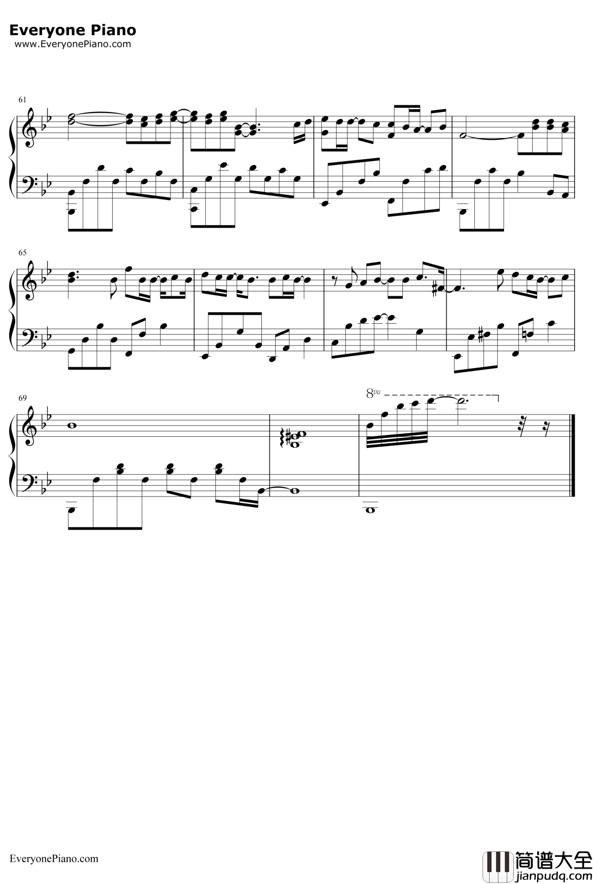 岁月缝花钢琴谱_陈学冬_小时代4灵魂尽头片尾曲