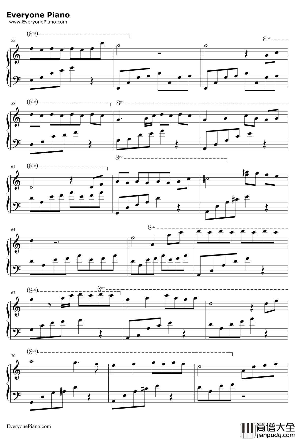 长大的时限钢琴谱_石进_夜的钢琴曲7