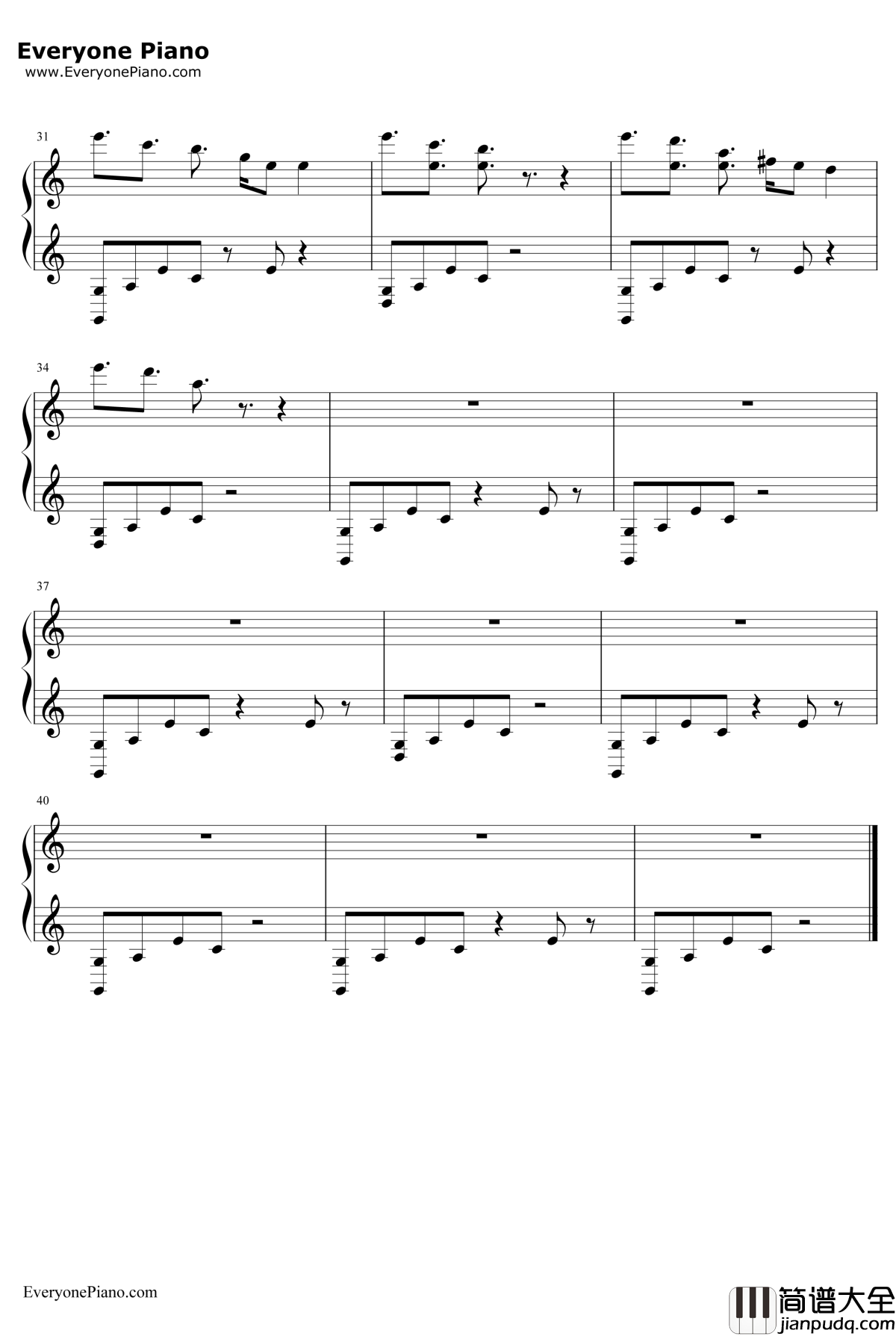 hal2钢琴谱_丹尼尔·罗森菲尔德C418_Minecraft背景音乐