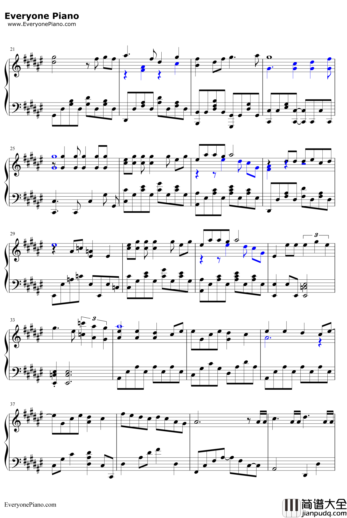 恋爱捉迷藏钢琴谱__SNH48