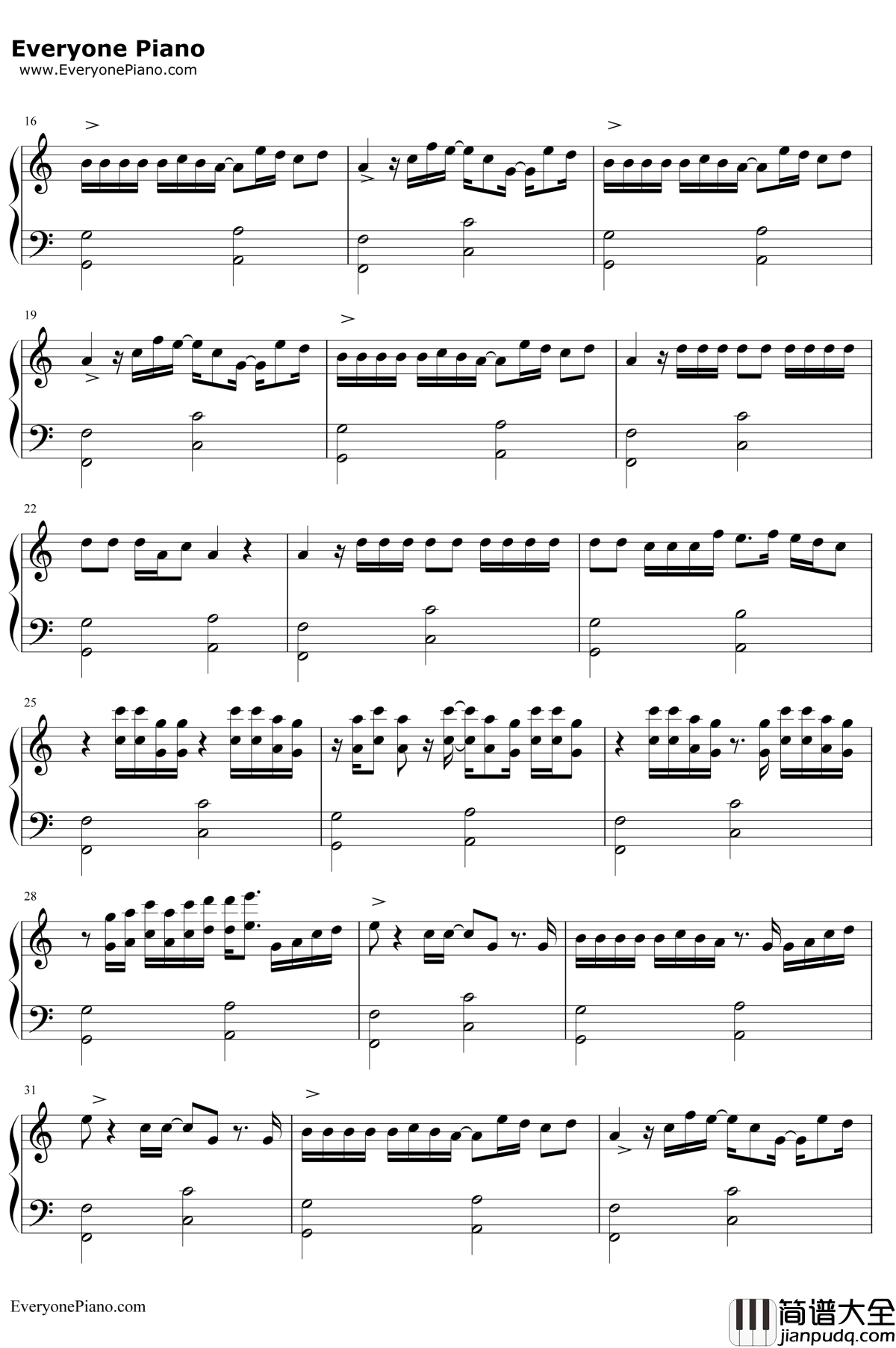 I_Don't_Wanna_Live_Forever钢琴谱_ZaynTaylorSwift_五十度黑主题曲