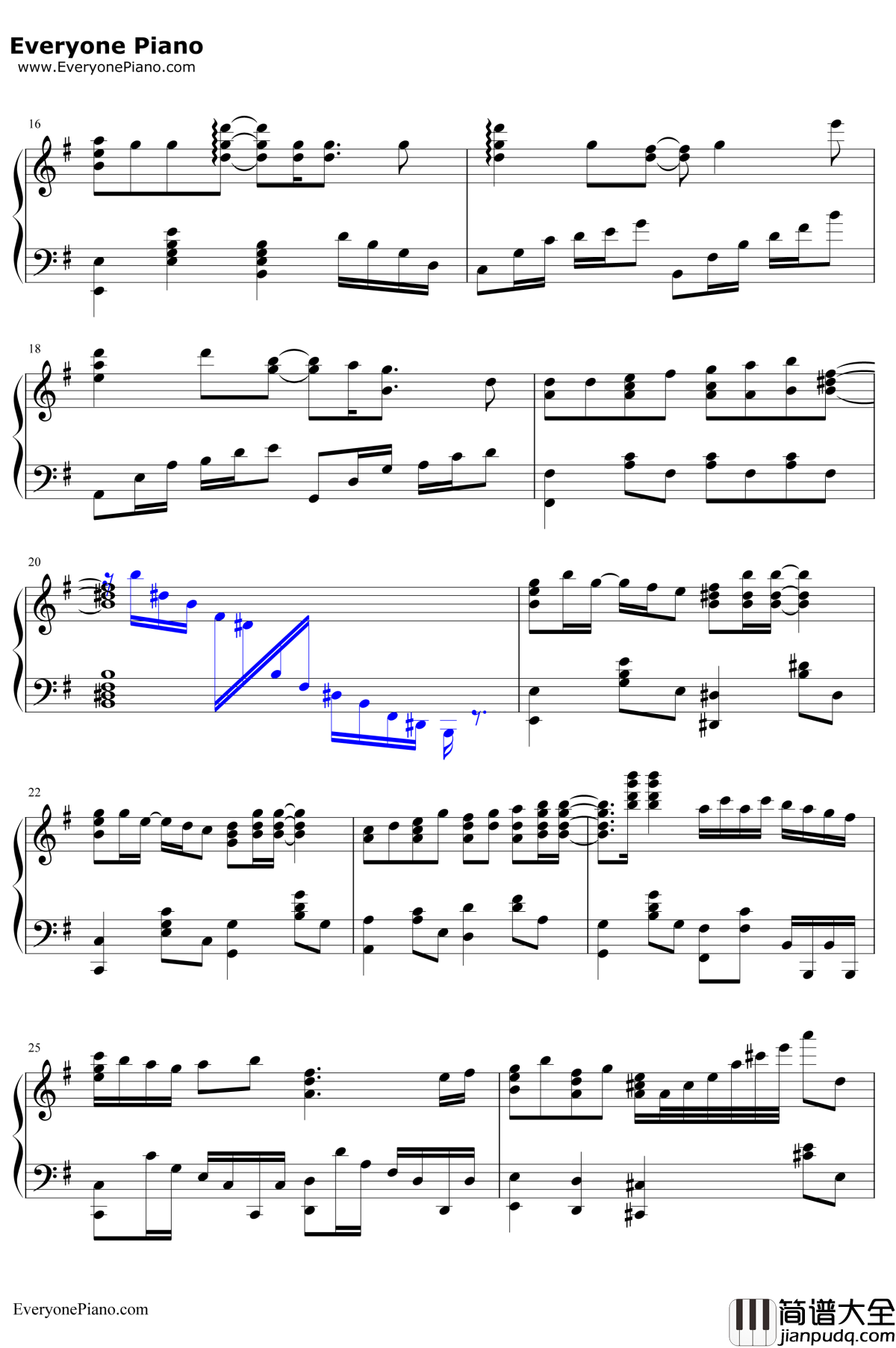 月灯り钢琴谱_雨宫天_斩赤红之瞳ED2