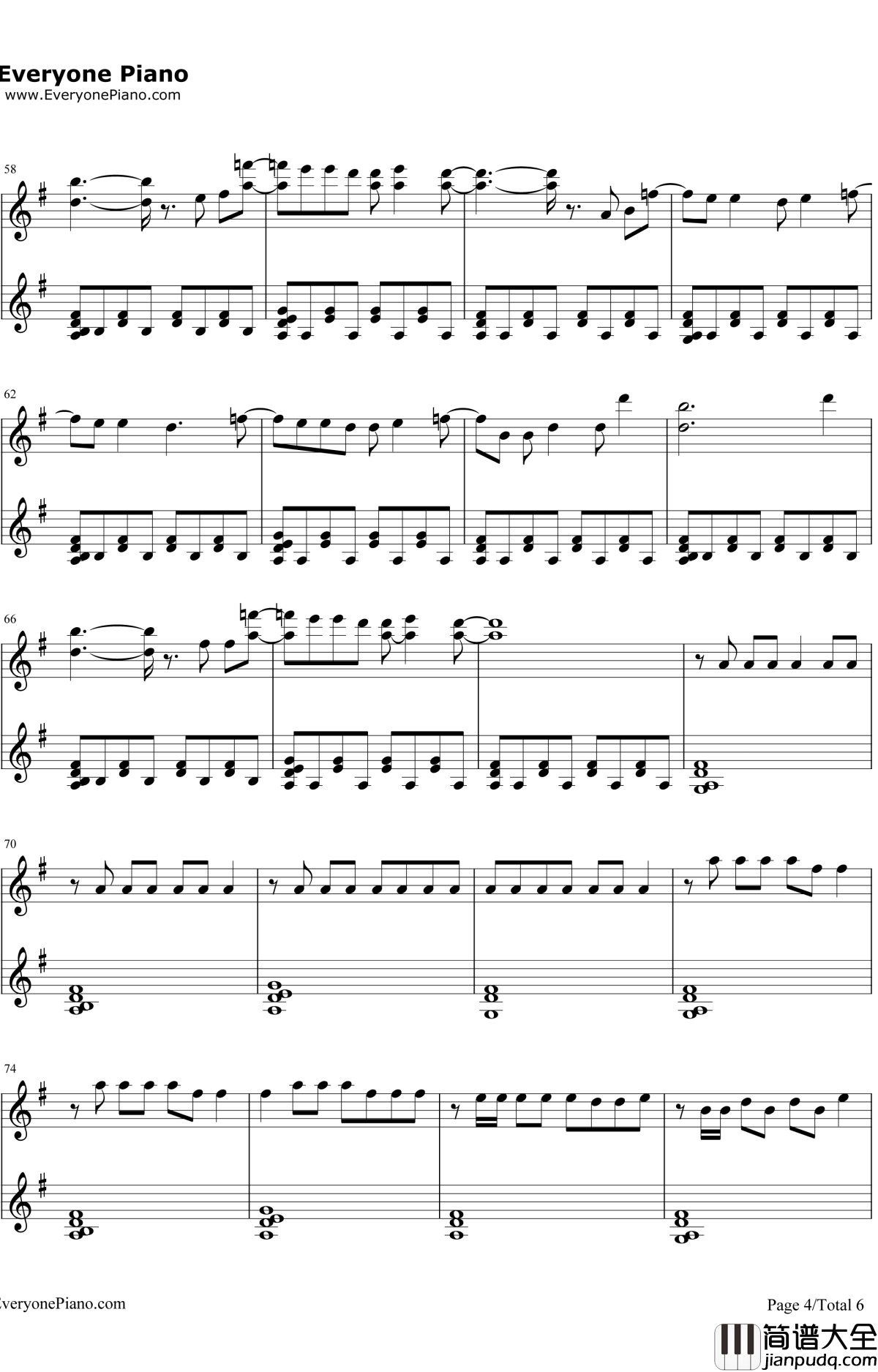 Sugar钢琴谱_Maroon5