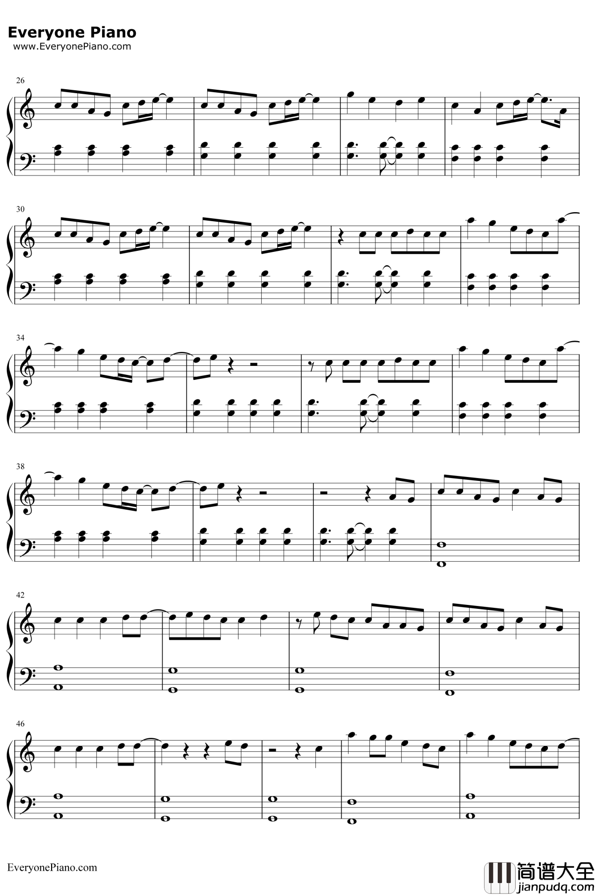 Season_Of_Love钢琴谱_98Degrees