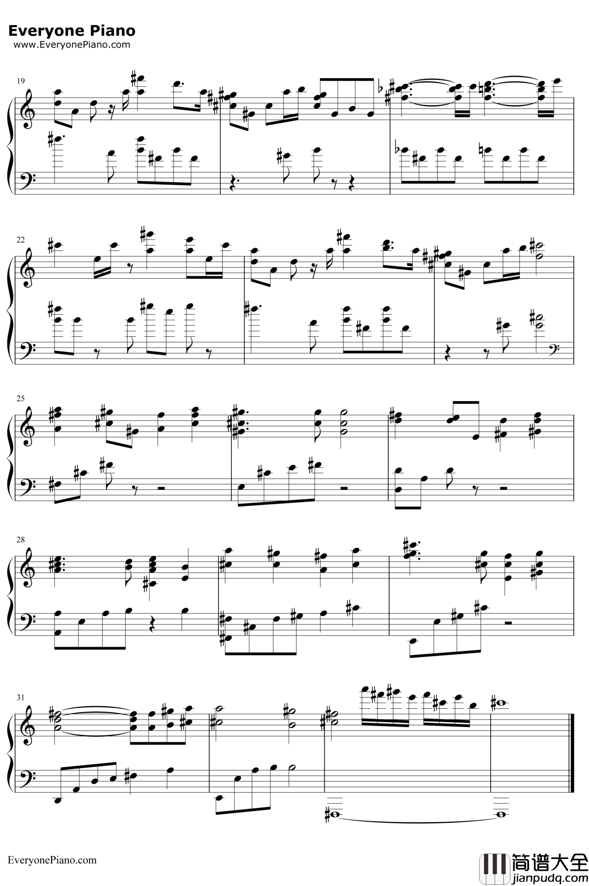 鬼泣钢琴谱_CAPCOM_鬼泣3的插曲