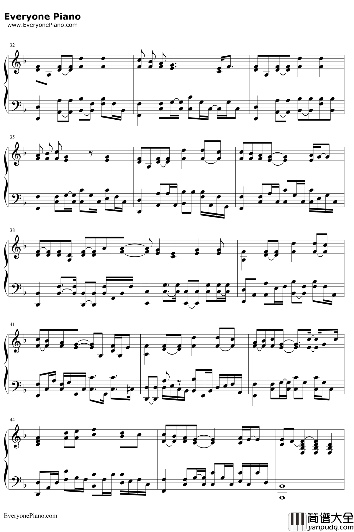 21Guns钢琴谱_GreenDay绿日乐队__变形金刚2_插曲