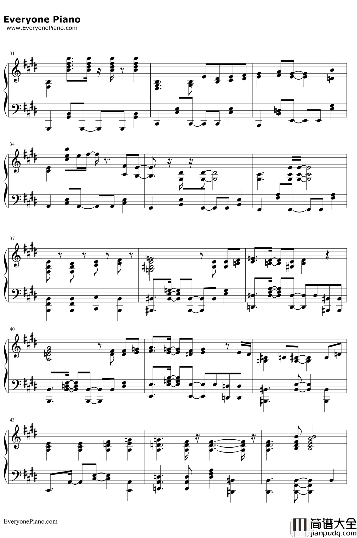 M@STERPIECE钢琴谱_765PROALLSTARS_偶像大师走向光辉的未来主题歌