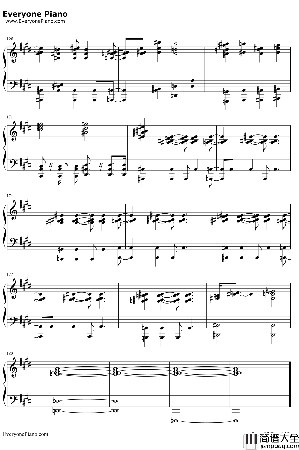 M@STERPIECE钢琴谱_765PROALLSTARS_偶像大师走向光辉的未来主题歌