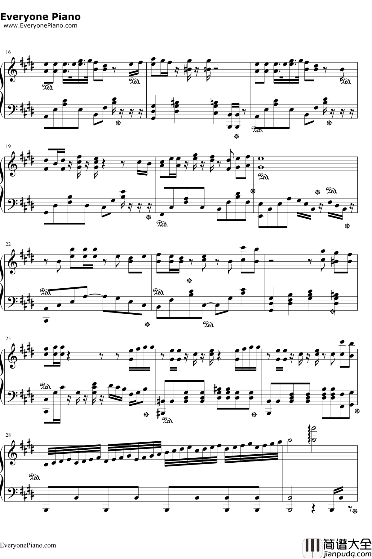 爱してるばんざーい!钢琴谱_μ's_ラブライブ!插曲