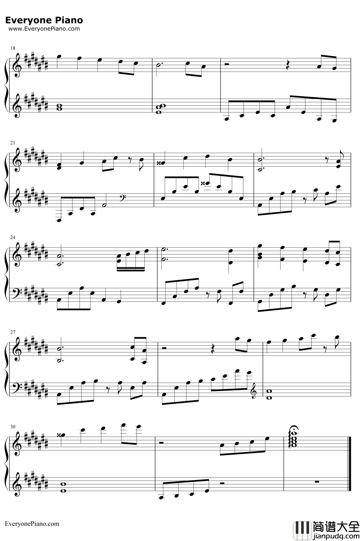 星之所在钢琴谱_伊藤和子_英雄传说6空之轨迹的主题曲