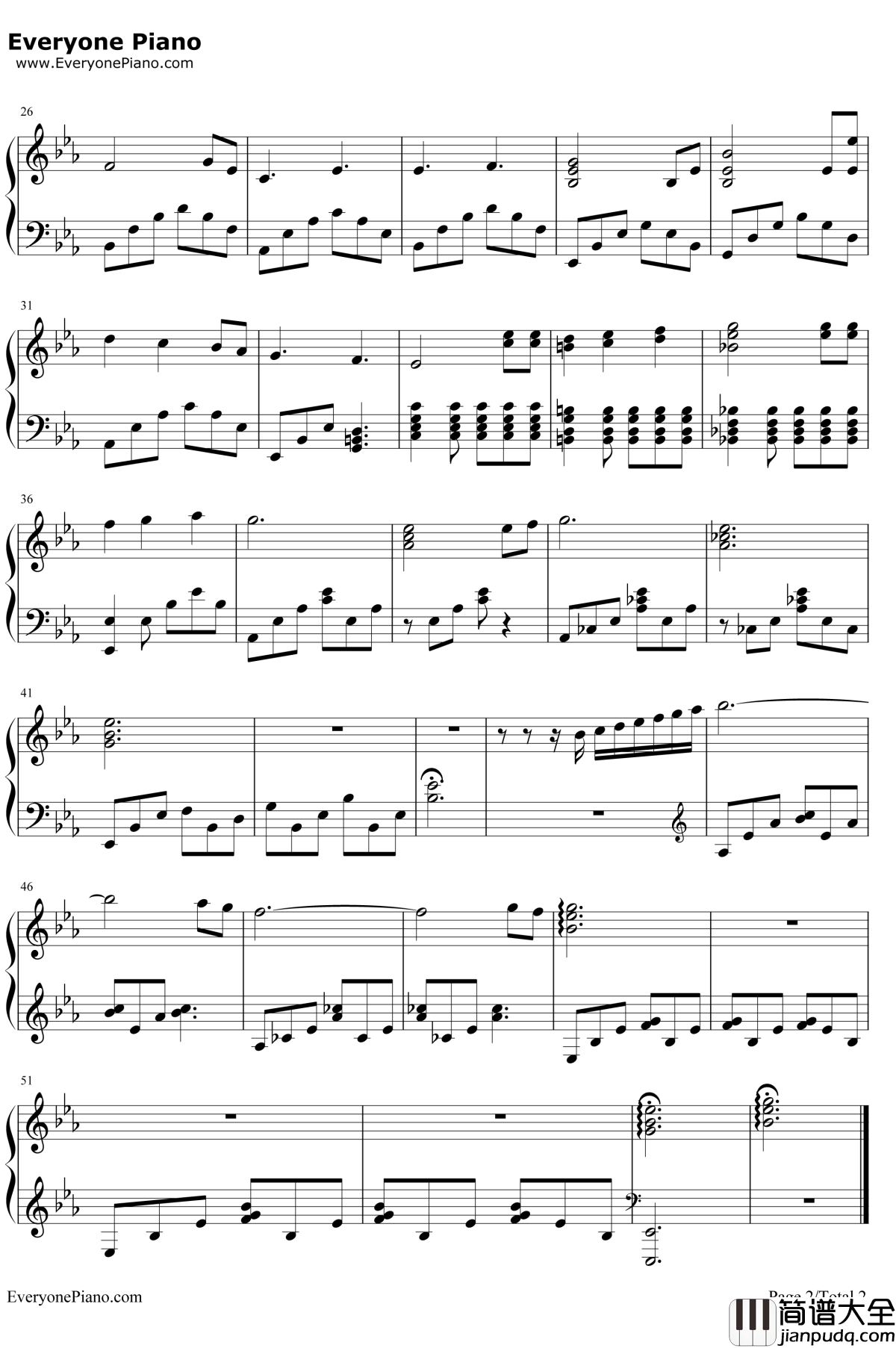 響けユーフォニアム钢琴谱_松田彬人_吹响上低音号2OST