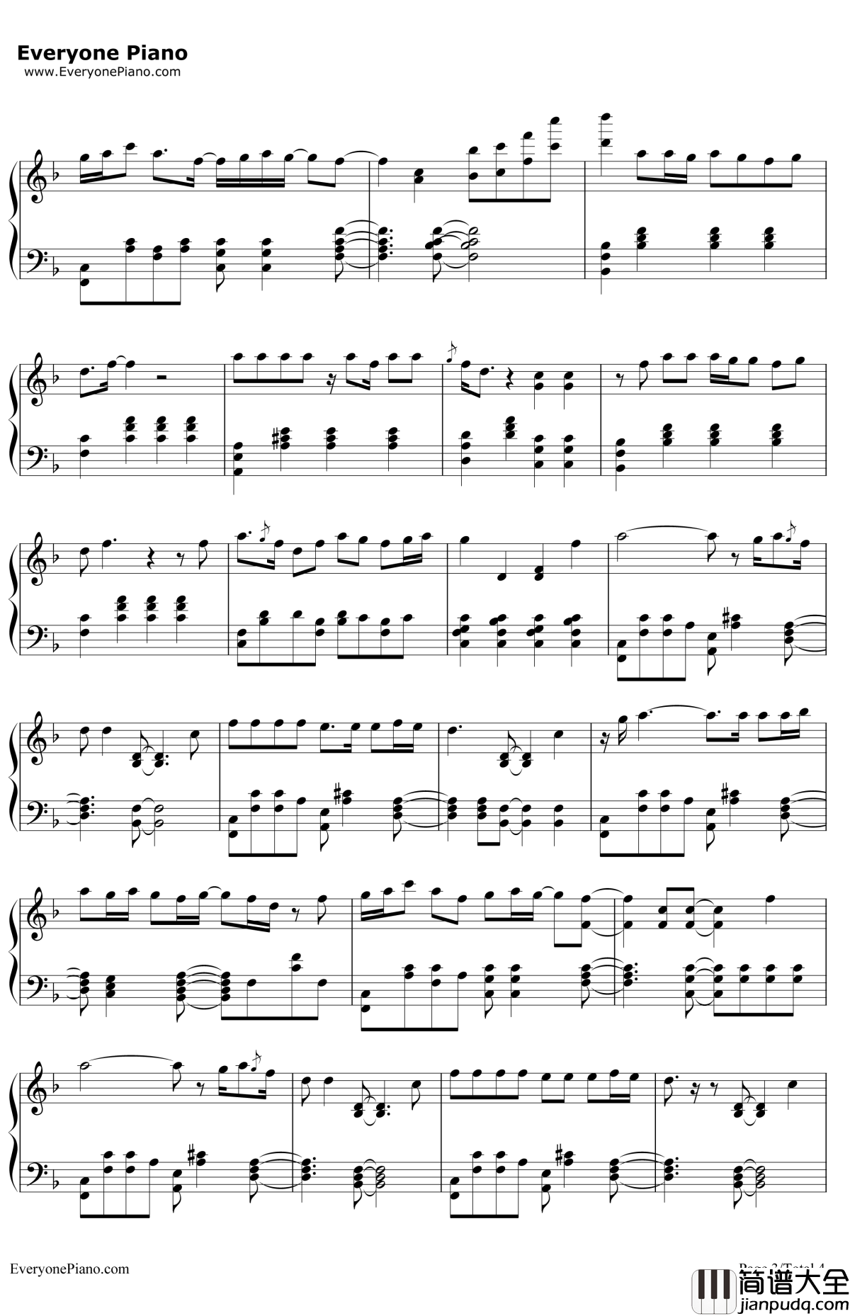 I'm_Not_the_Only_One钢琴谱_SamSmith