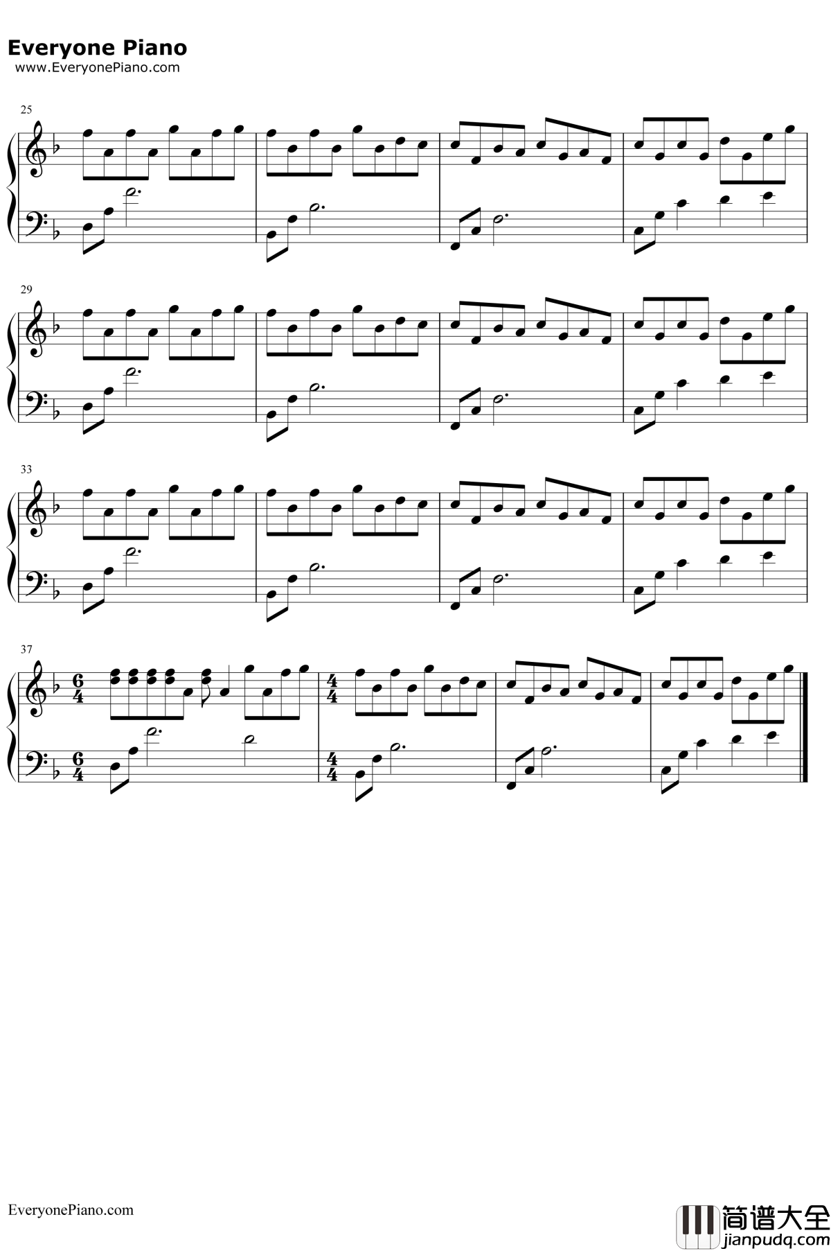 80000钢琴谱_巴音汗