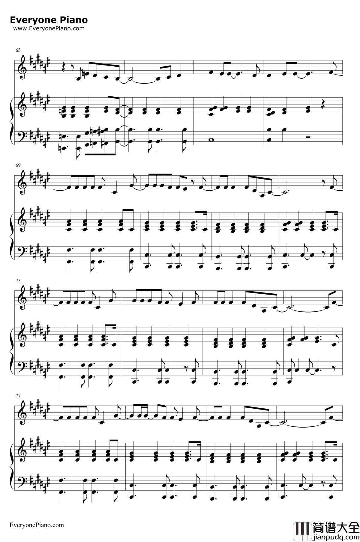 25_Minutes钢琴谱_Michael_Learns_To_Rock