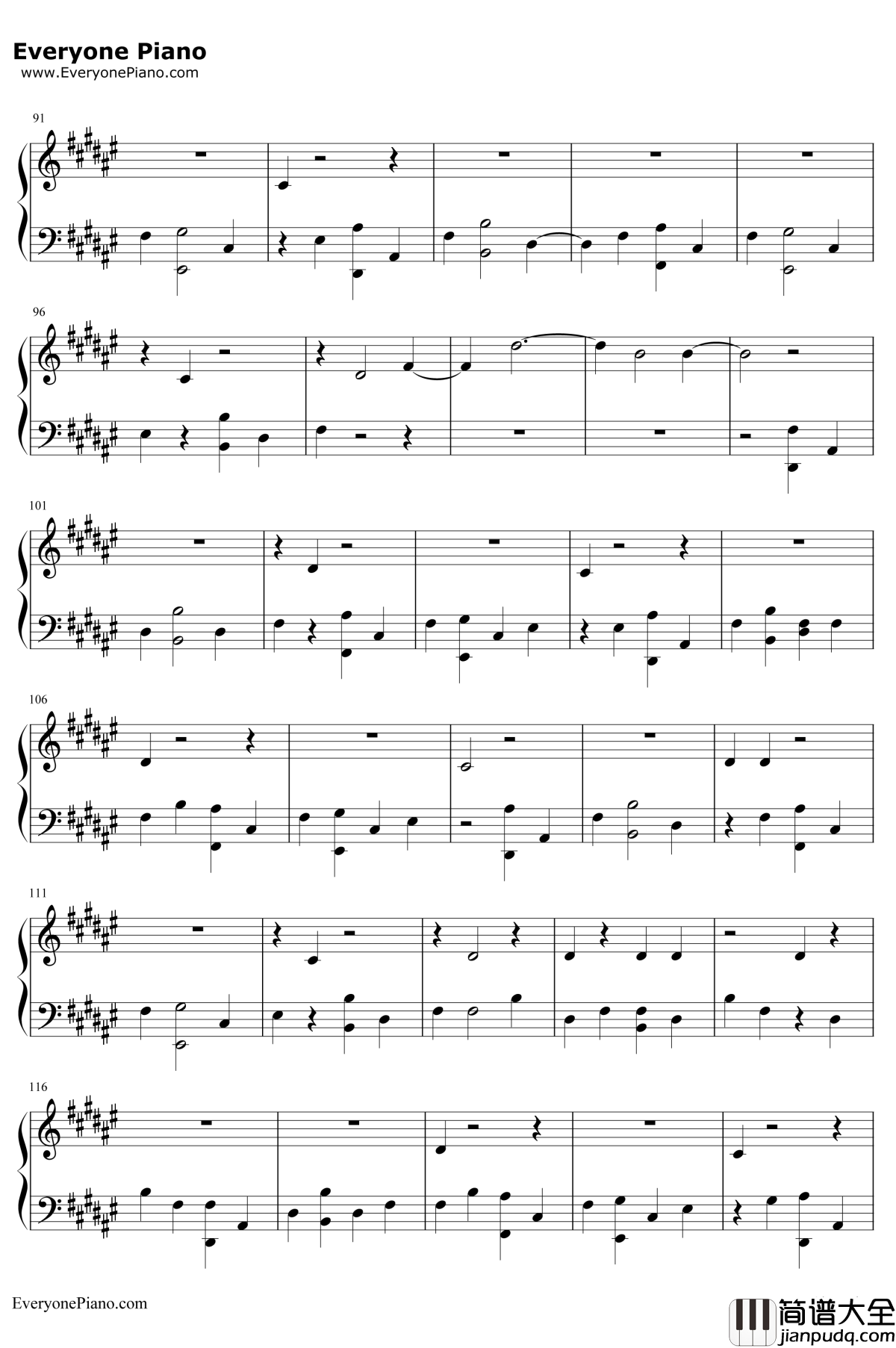 Don't_Give_In钢琴谱_Snow_Patrol