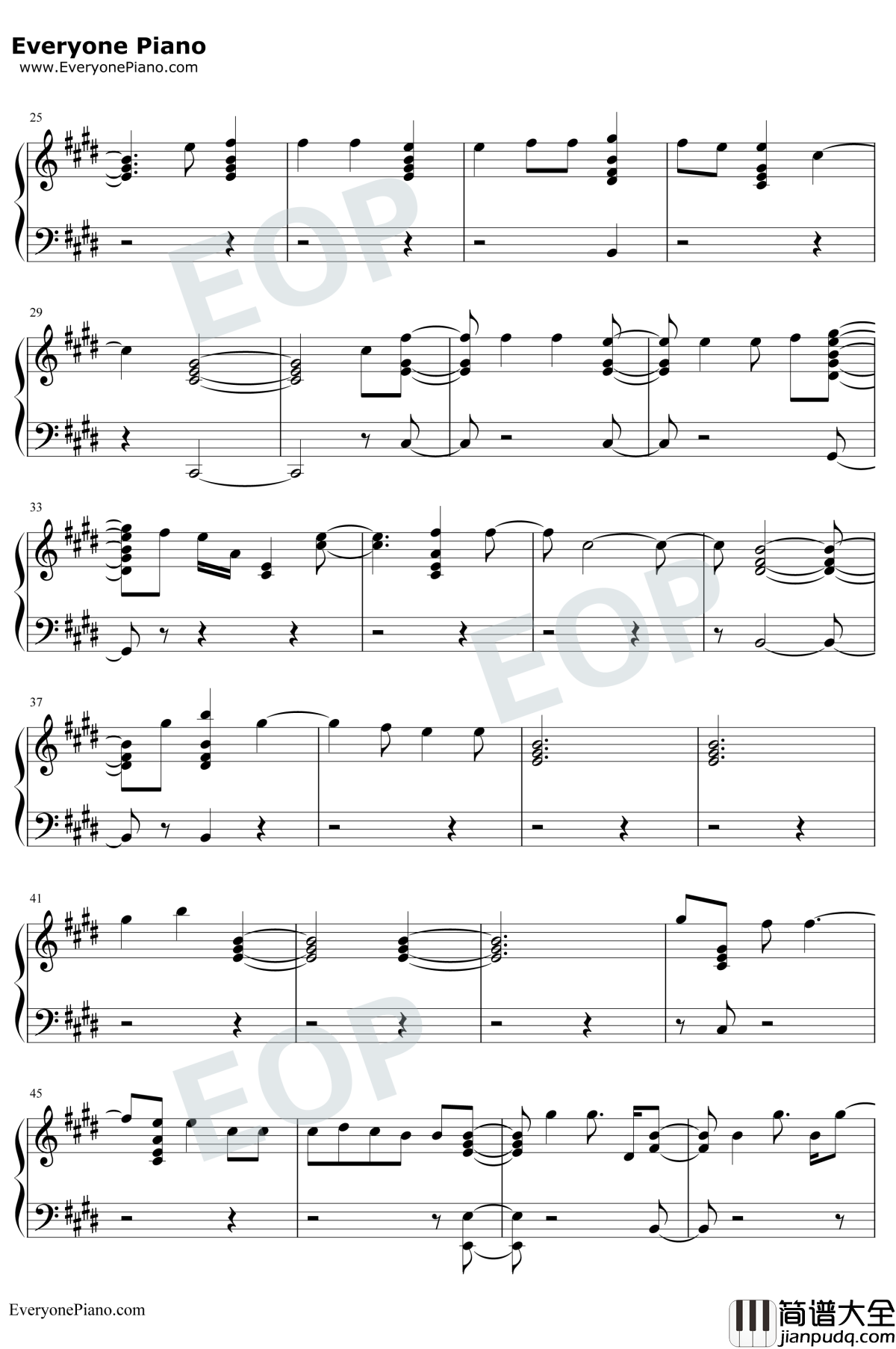 2002钢琴谱_Anne_Marie