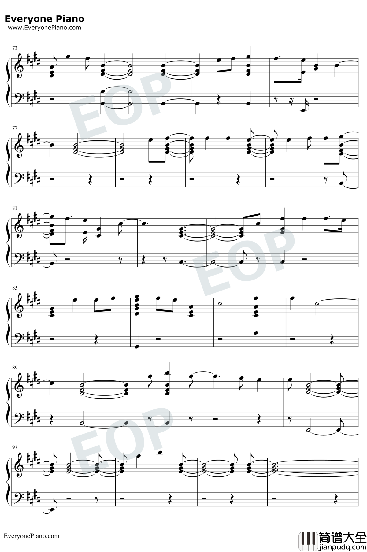 2002钢琴谱_Anne_Marie