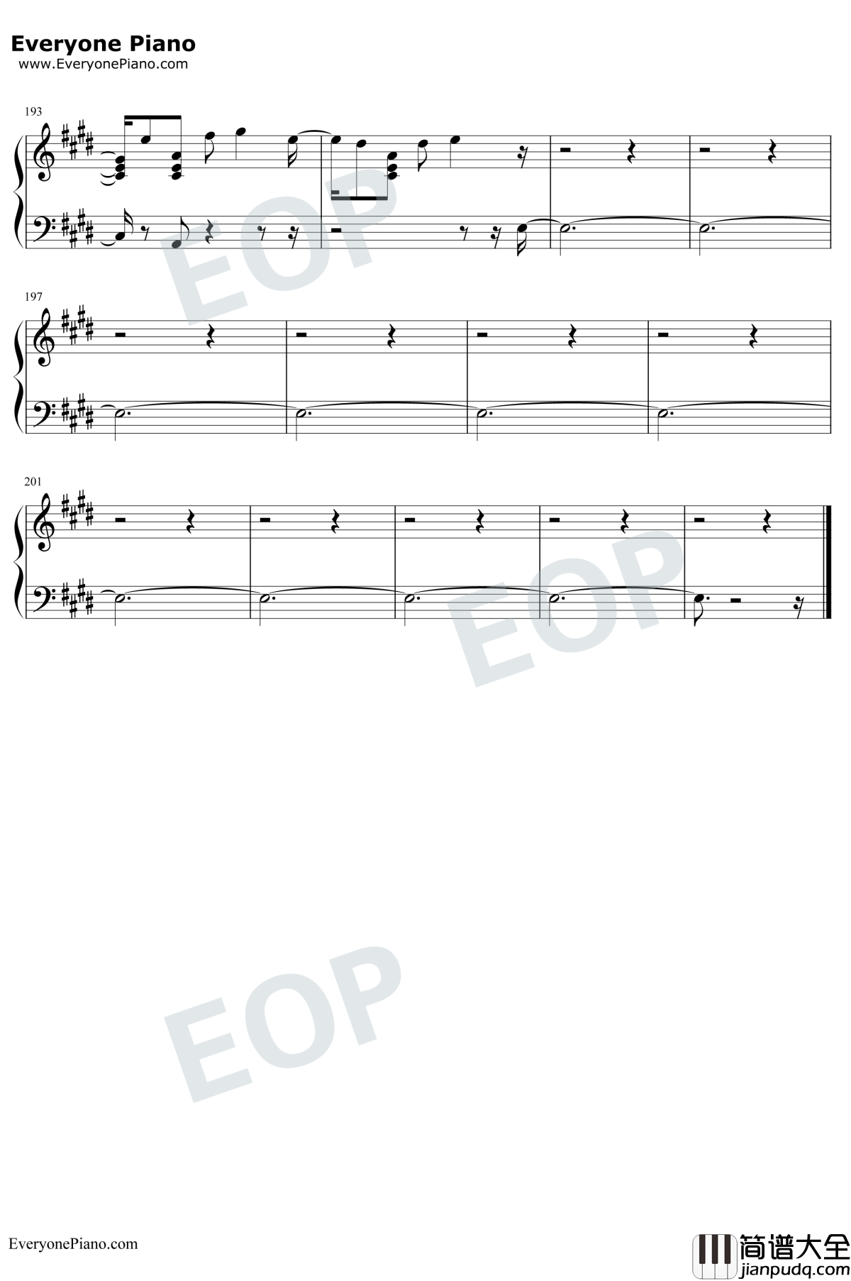 2002钢琴谱_Anne_Marie